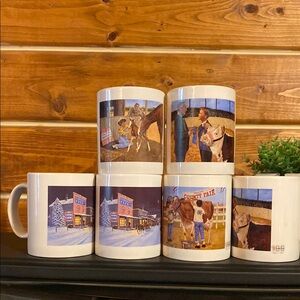 Vintage 1994 Country Fair Themed Purina Chow 100 year Commemorative Mug Se  (6)